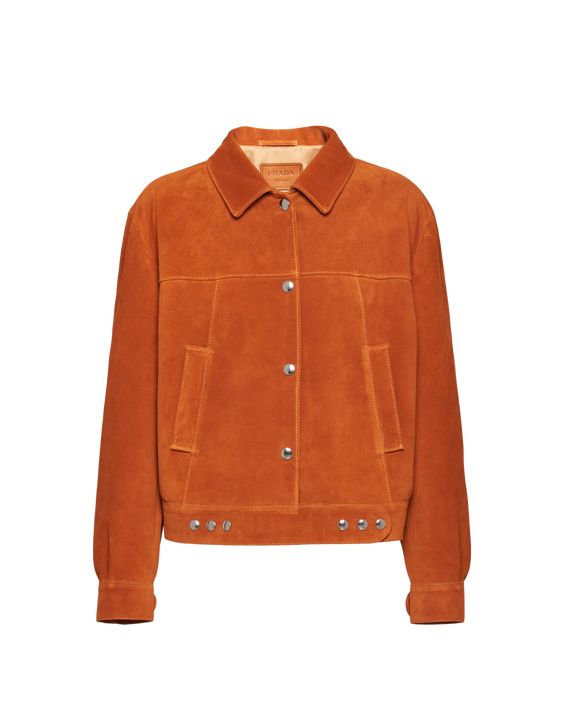 Veste Prada orange à boutons pressions