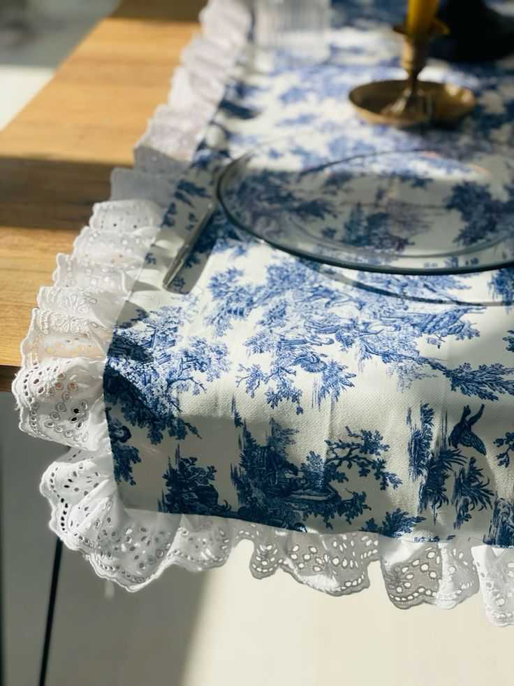 TILLI seamstresses personalize your table linen by adding ruffles.