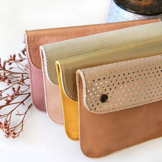 Pochettes porte billets similicuir paillettes