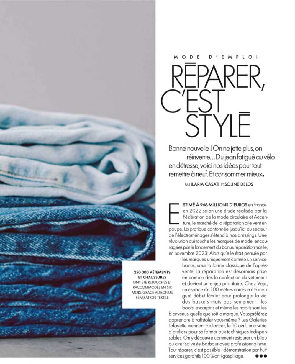 Repair in the spotlight in ELLE Magazine